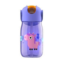 Бутылка детская с силиконовой соломкой Zoku, 415 мл, фиолетовая