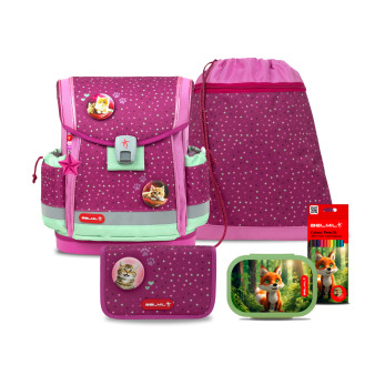 Ранец Belmil Classy Plus Mint Burgundy с наполнением
